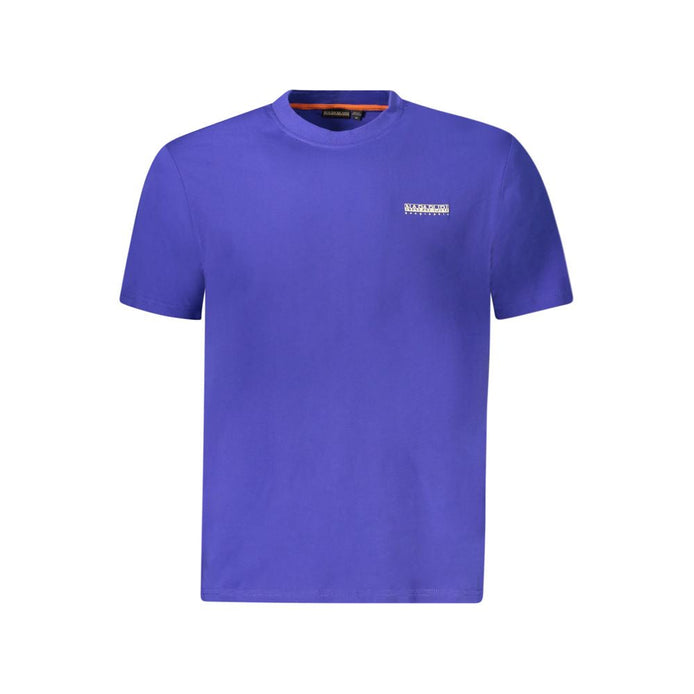 Napapijri Blue Cotton Men T-Shirt Napapijri