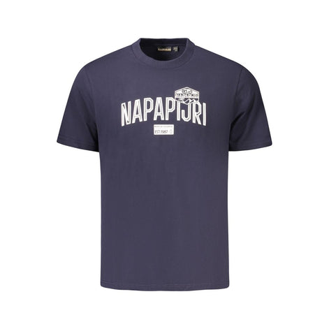 Napapijri Blue Cotton Men's T-Shirt Napapijri
