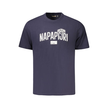 Napapijri Blue Cotton Men's T-Shirt Napapijri