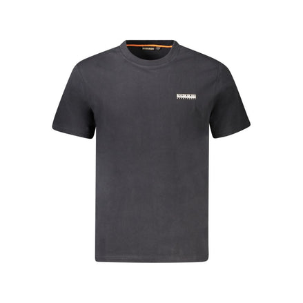 Napapijri Black Cotton Men T-Shirt Napapijri