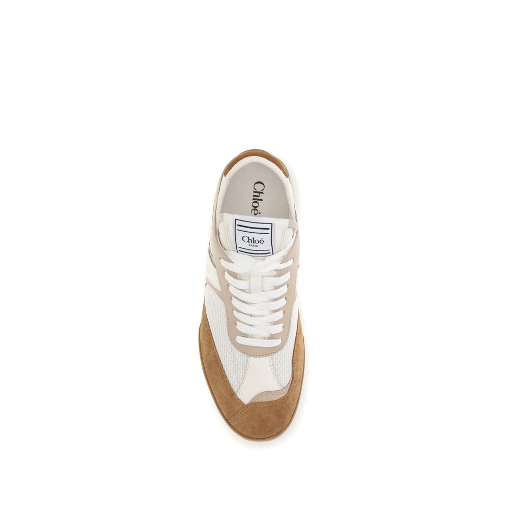 Chloé Brown Calf Leather Bos Taurus Athletic Sneakers Chloé