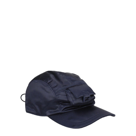 Fendi Blue Polyamide Cap (Baseball Hat) Fendi