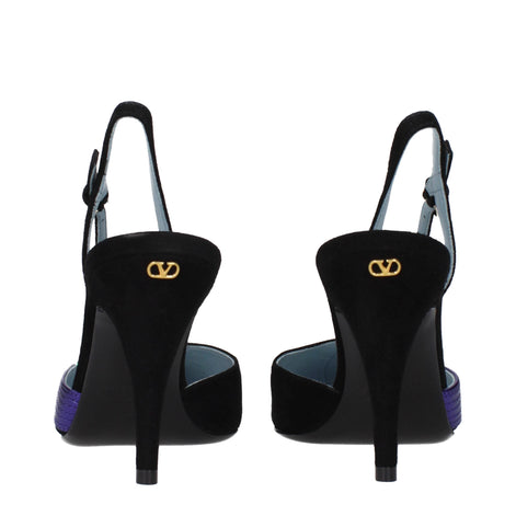 Valentino Garavani Black Leather High Heel Pumps Valentino Garavani