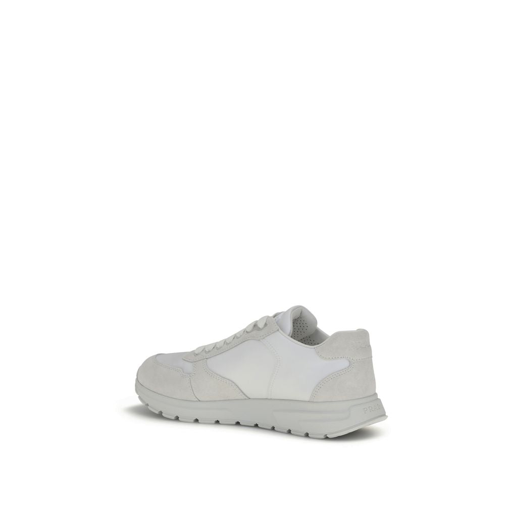 Prada White Recycled Polyamide Athletic Sneakers