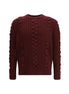 Alexander McQueen Bordeaux Fur Cashmere Sweater Alexander McQueen