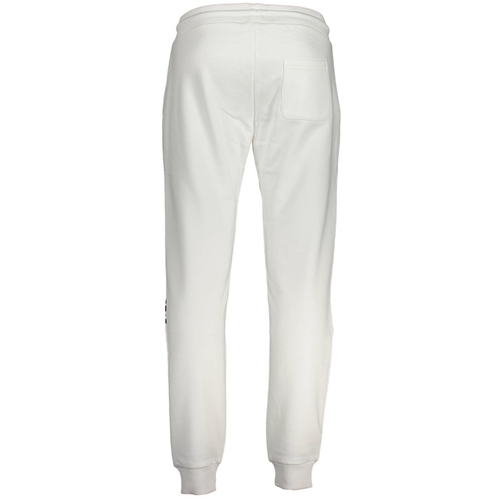 Cavalli Class Bianco Cotton Men Sport Pant Cavalli Class