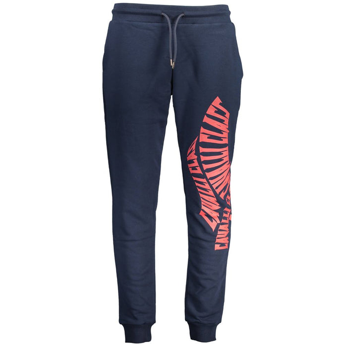 Cavalli Class Blue Cotton Men's Sweatpants Cavalli Class