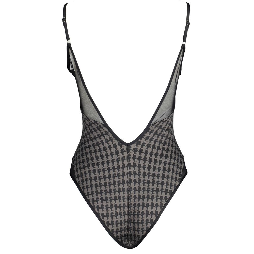 Karl Lagerfeld Black Elastane Swimwear Karl Lagerfeld