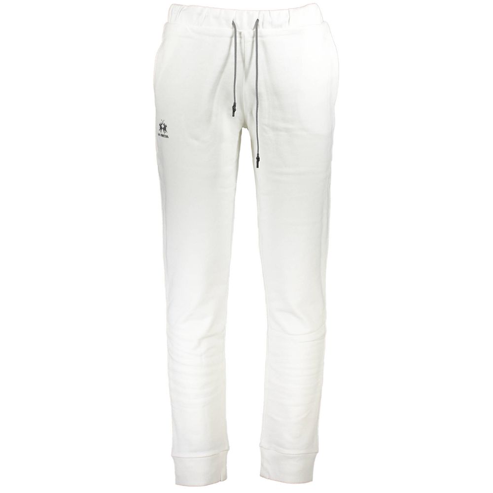 La Martina White Cotton Men's Track Pant La Martina
