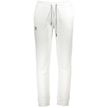La Martina White Cotton Men's Track Pant La Martina