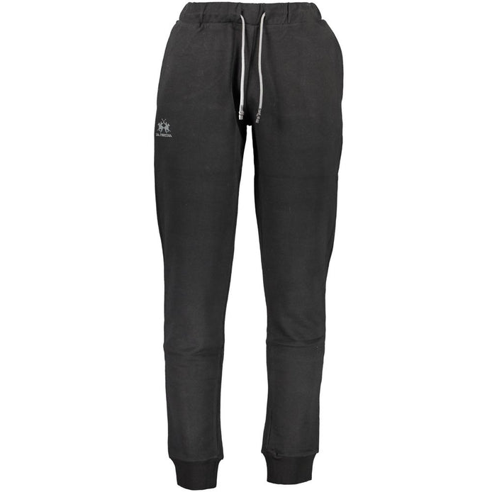 La Martina Black Cotton Men's Sweatpants La Martina