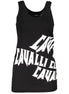 Cavalli Class Black Cotton Women Tank Top Cavalli Class