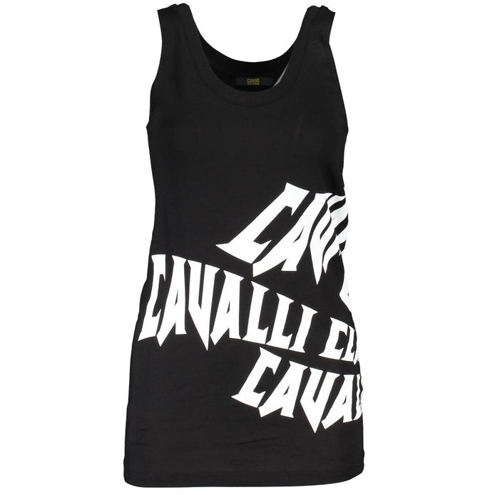 Cavalli Class Black Cotton Women Tank Top Cavalli Class