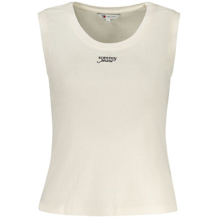 Tommy Hilfiger Beige Cotton Women Tank Top Tommy Hilfiger