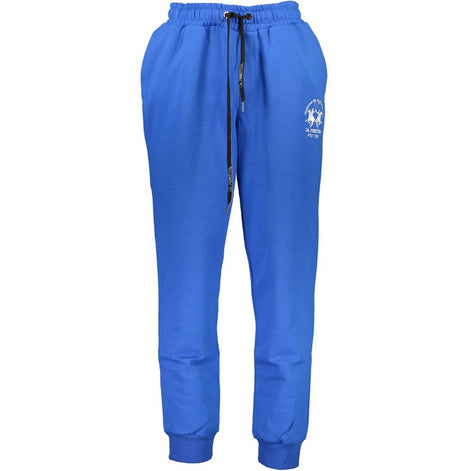 La Martina Blue Cotton Men's Track Pant La Martina