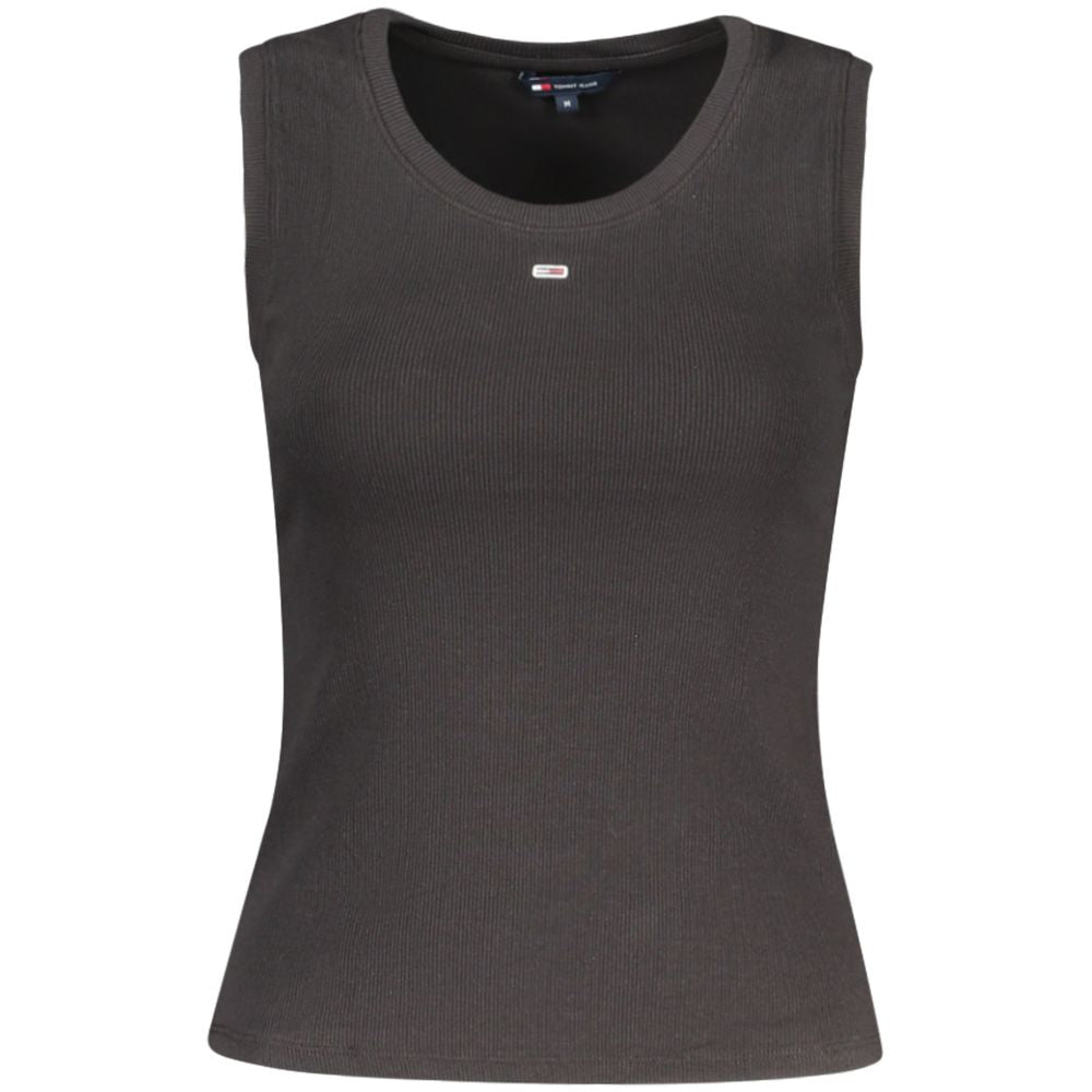 Tommy Hilfiger Black Cotton Tank Top Tommy Hilfiger