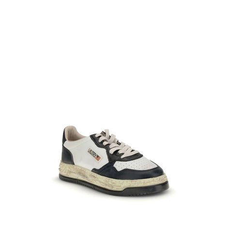 Autry Cream Leather Athletic Sneakers Autry