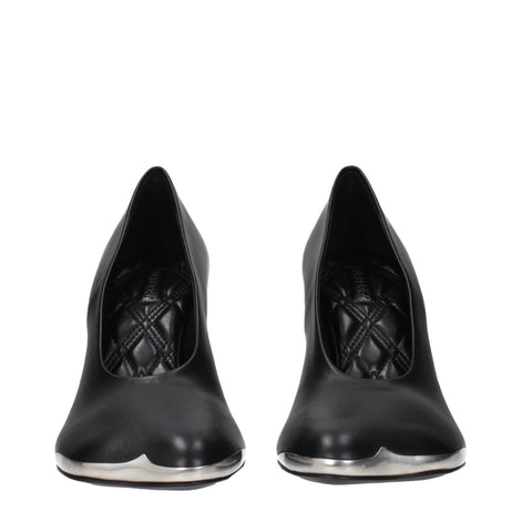 Burberry Black Leather High Heel Pumps Burberry
