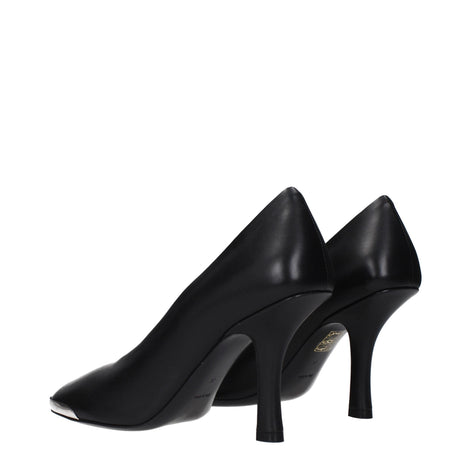 Burberry Black Leather High Heel Pumps Burberry