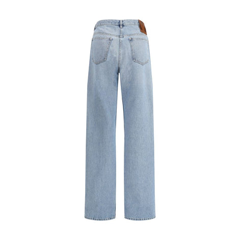 Valentino Light Blue Cotton High-Waisted Jean Valentino