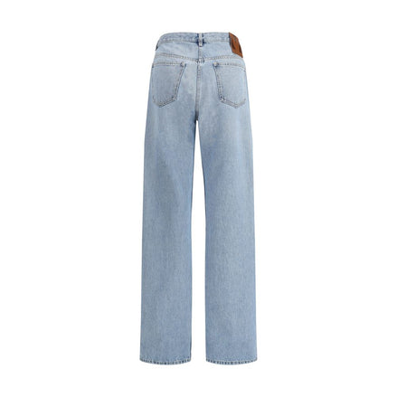 Valentino Light Blue Cotton High-Waisted Jean Valentino