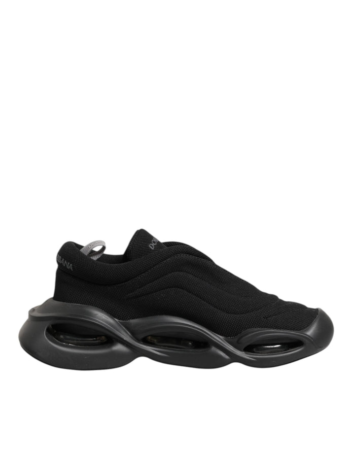 Dolce & Gabbana Black Lace Up Wave Low Top Men Sneaker Shoes Dolce & Gabbana