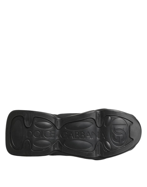 Dolce & Gabbana Black Lace Up Wave Low Top Men Sneaker Shoes Dolce & Gabbana