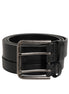 Dolce & Gabbana Black Double Strap Leather Silver Buckle Belt Dolce & Gabbana