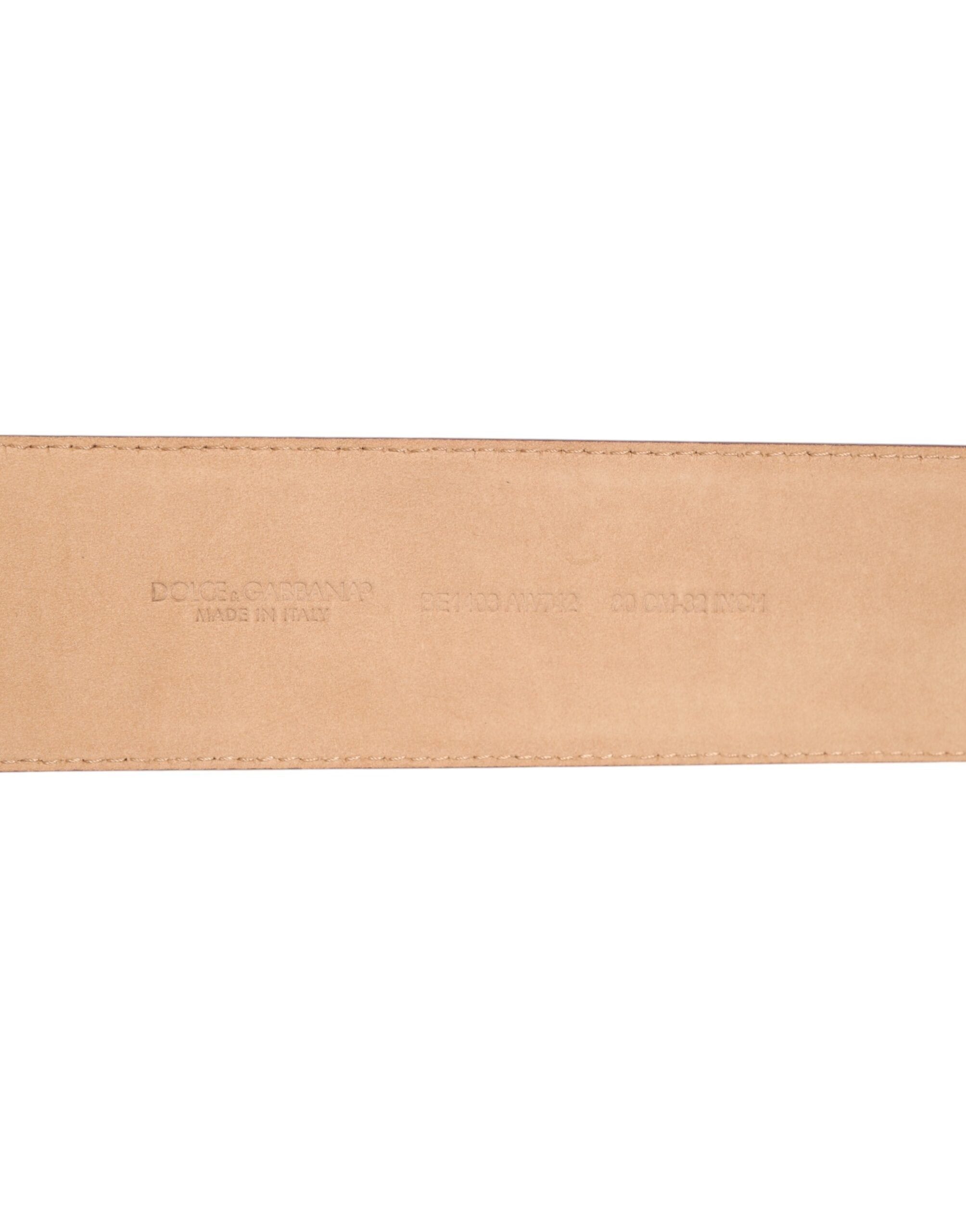 Dolce & Gabbana Burgundy Leather Gold Metal Buckle Women Belt Dolce & Gabbana