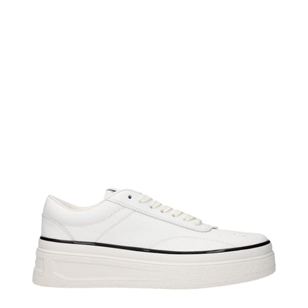 Jil Sander White Leather Platform Sneakers Jil Sander