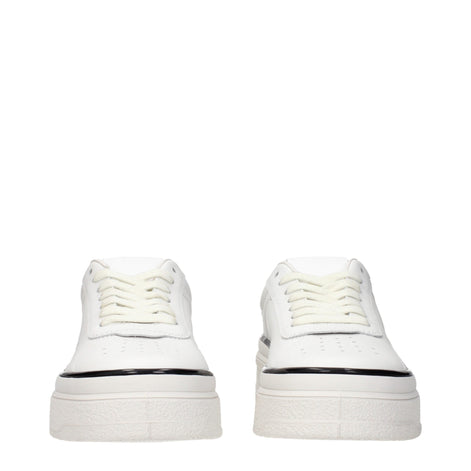 Jil Sander White Leather Platform Sneakers