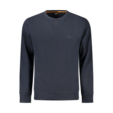 Hugo Boss Blu Cotton Men Sweatshirt Hugo Boss