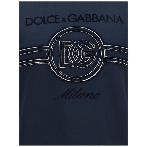 Dolce & Gabbana Blue Cotton Sweatshirt Dolce & Gabbana