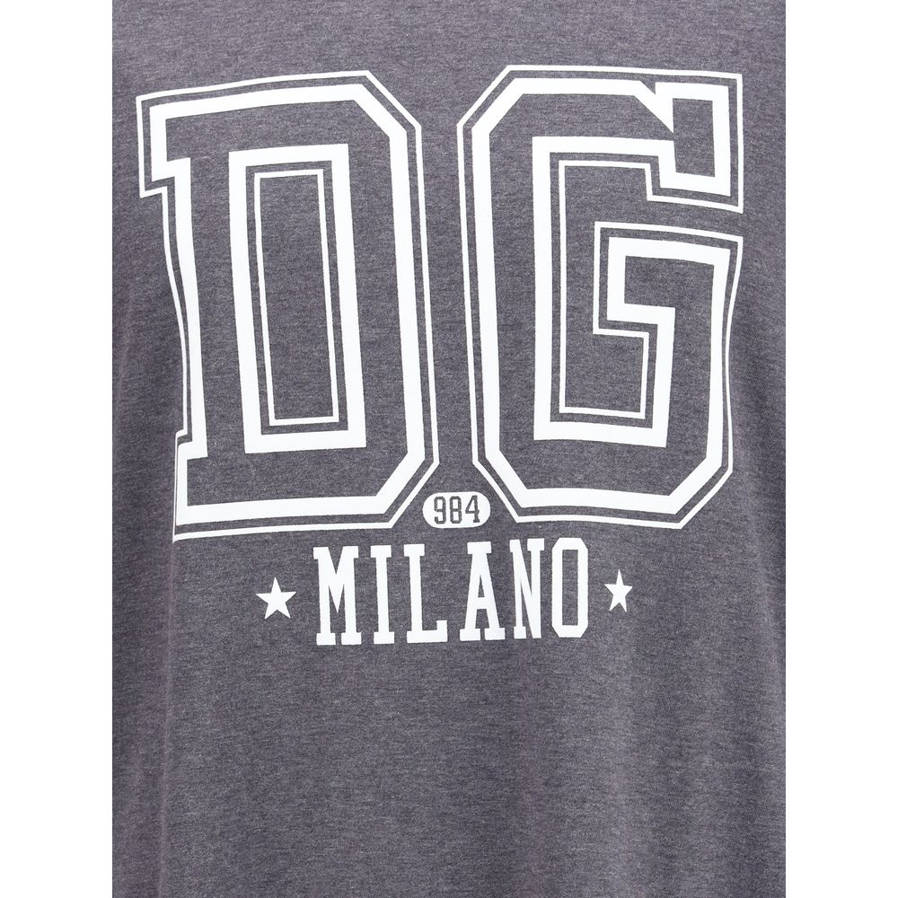 Dolce & Gabbana Gray Cotton T-Shirt Dolce & Gabbana