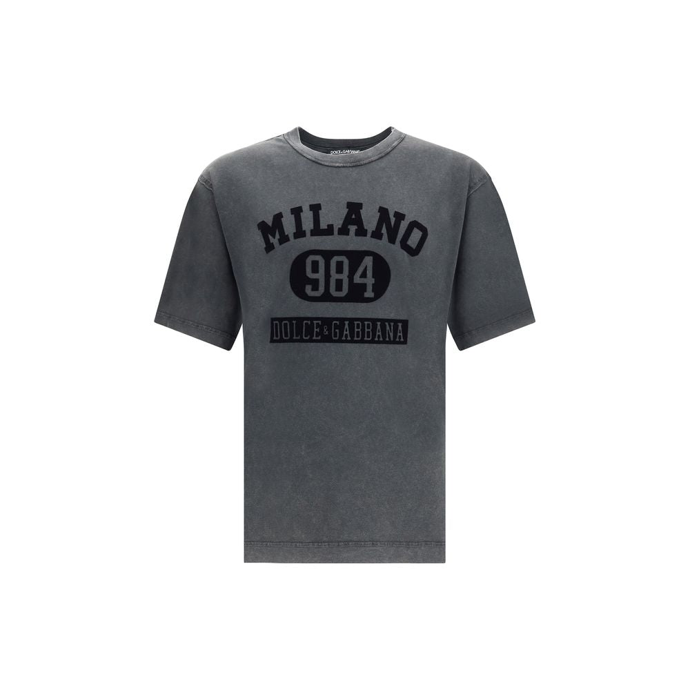 Dolce & Gabbana Gray Cotton T-Shirt Dolce & Gabbana
