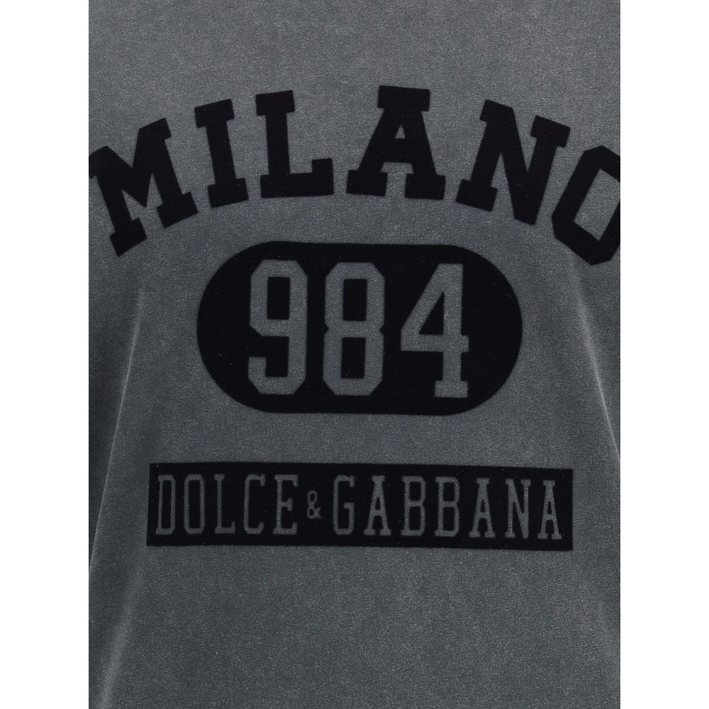 Dolce & Gabbana Gray Cotton T-Shirt Dolce & Gabbana