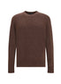 Dolce & Gabbana Brown Fleece Wool Sweatshirt Dolce & Gabbana