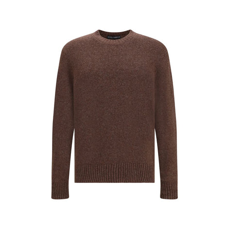 Dolce & Gabbana Brown Fleece Wool Sweatshirt Dolce & Gabbana