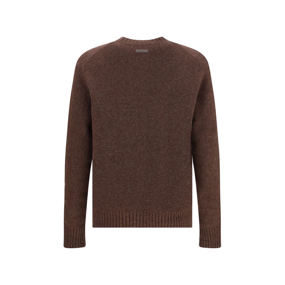 Dolce & Gabbana Brown Fleece Wool Sweatshirt Dolce & Gabbana