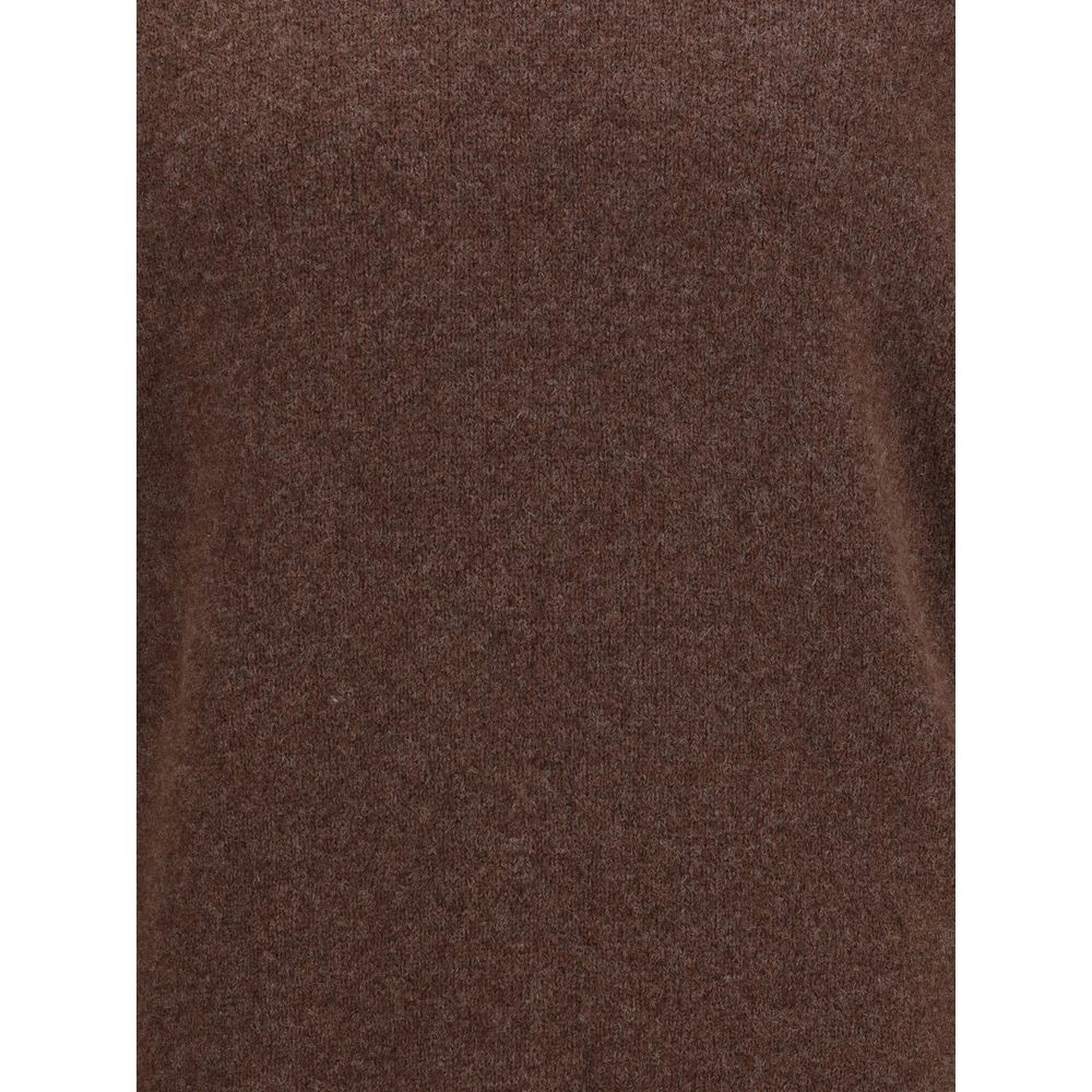 Dolce & Gabbana Brown Fleece Wool Sweatshirt Dolce & Gabbana