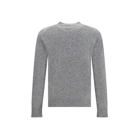 Dolce & Gabbana Gray Fleece Wool Sweatshirt Dolce & Gabbana