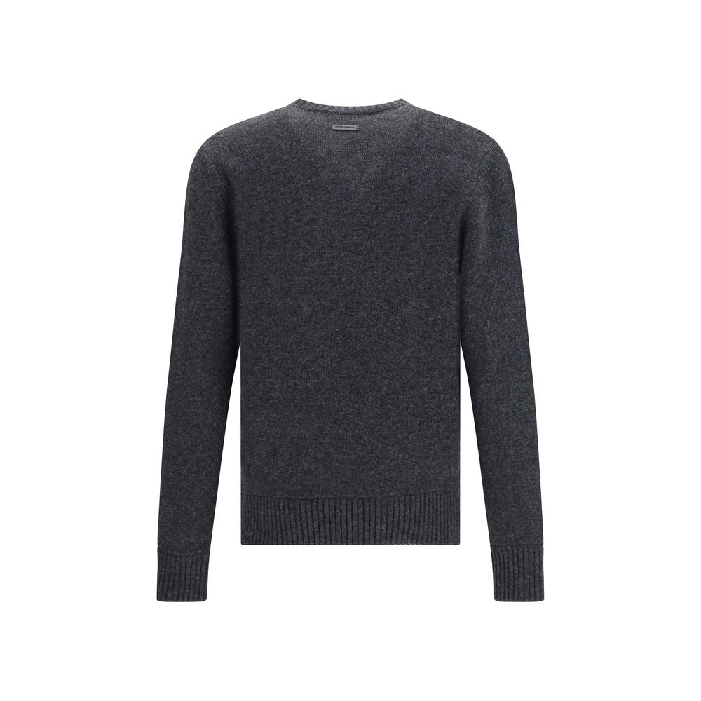 Dolce & Gabbana Gray Fleece Wool Sweatshirt Dolce & Gabbana
