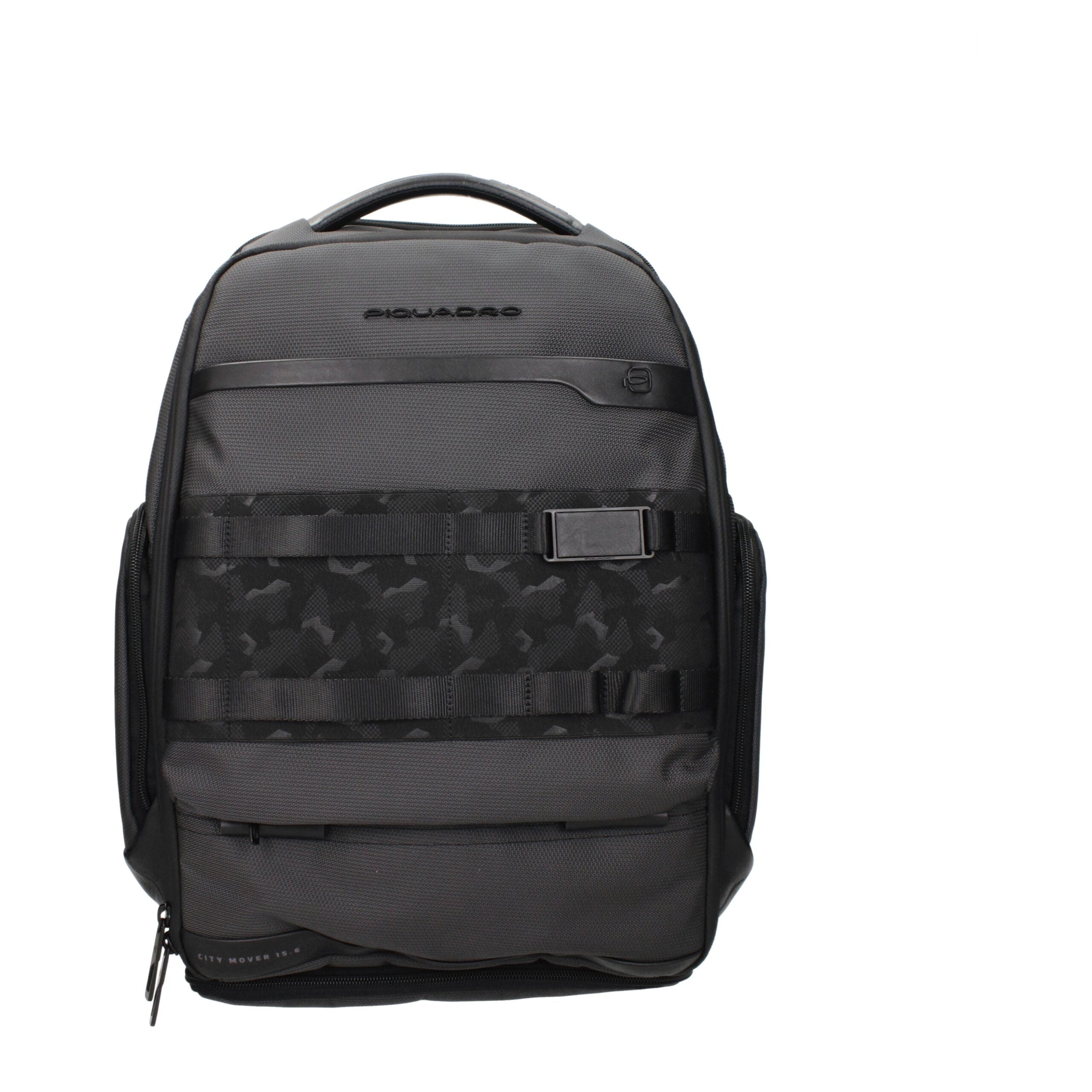 Piquadro Gray Fabric Backpack Piquadro