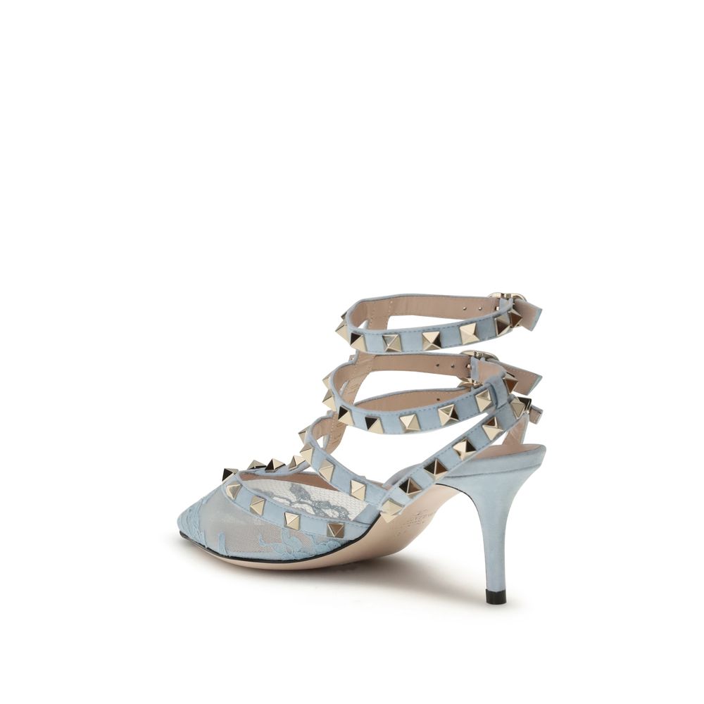 Valentino Garavani Light Blue Fabric High Heel Pumps Valentino Garavani