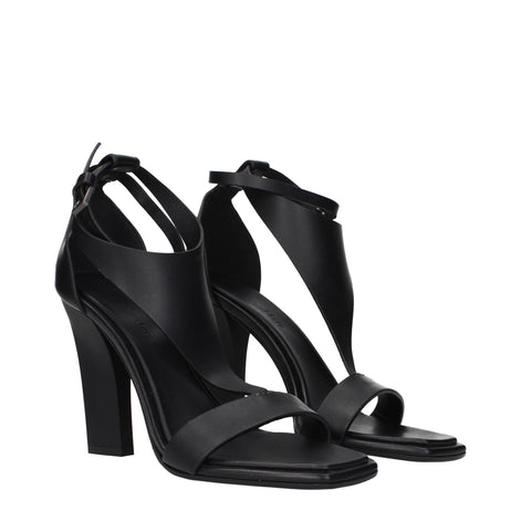 Max Mara Black Leather Stiletto Heel Sandals Max Mara