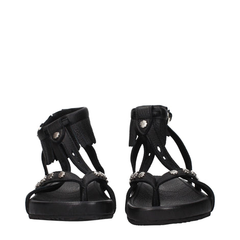Isabel Marant Black Leather Flat Sandals Isabel Marant
