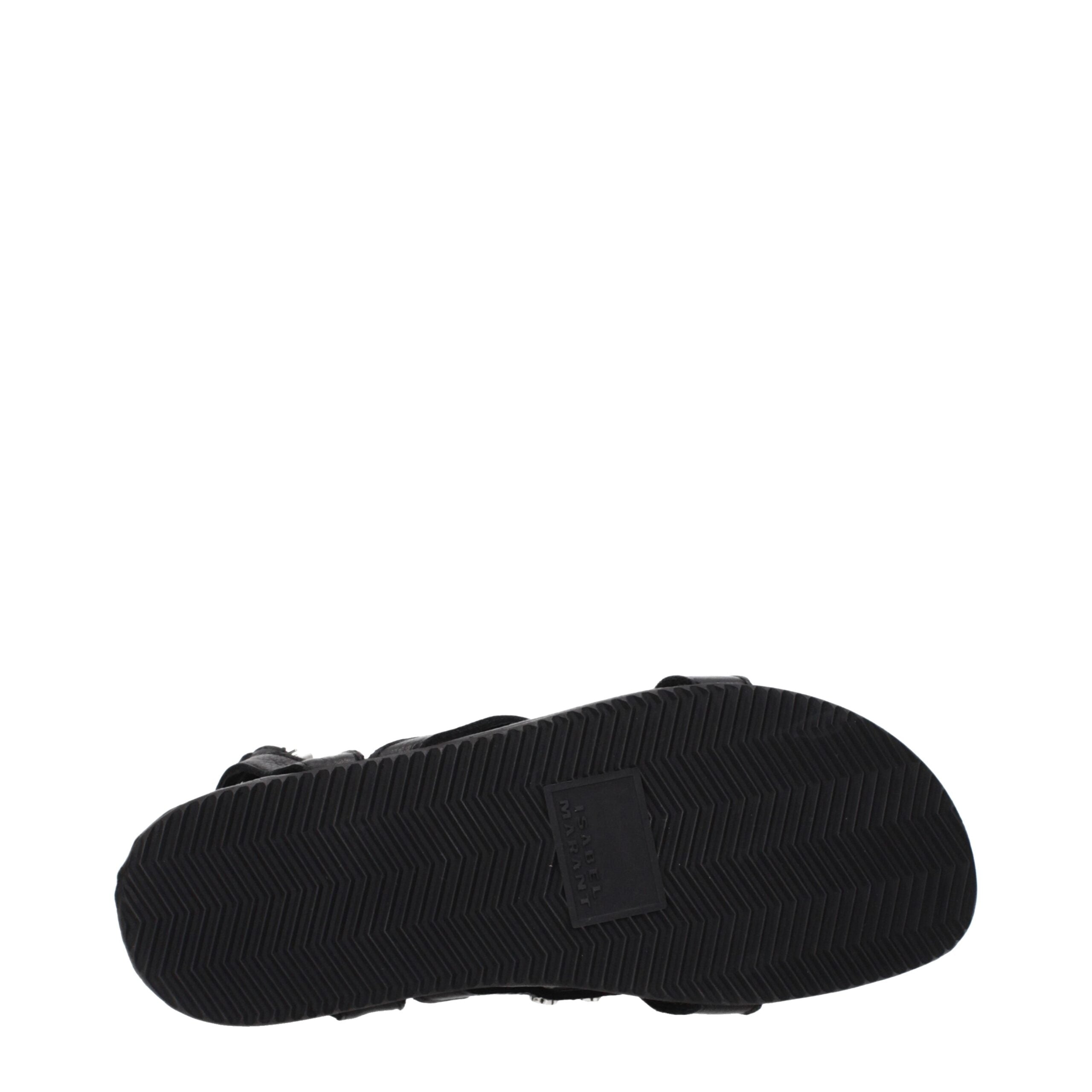 Isabel Marant Black Leather Flat Sandals Isabel Marant