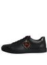 Dolce & Gabbana Black London Sacred Heart Men Sneakers Shoes Dolce & Gabbana