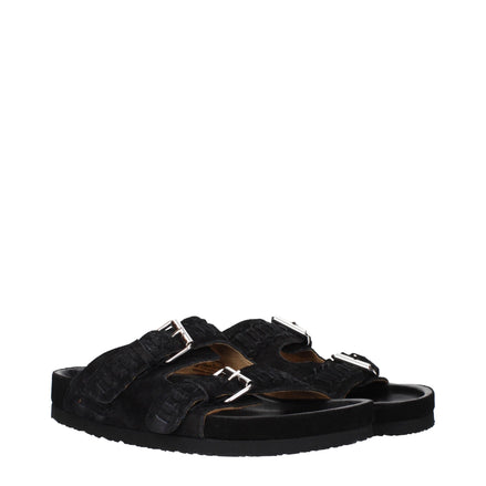 Isabel Marant Black Leather Slippers Isabel Marant