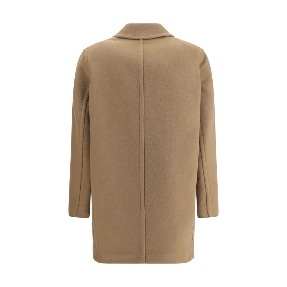 Max Mara Beige Fleece Wool Coat Max Mara